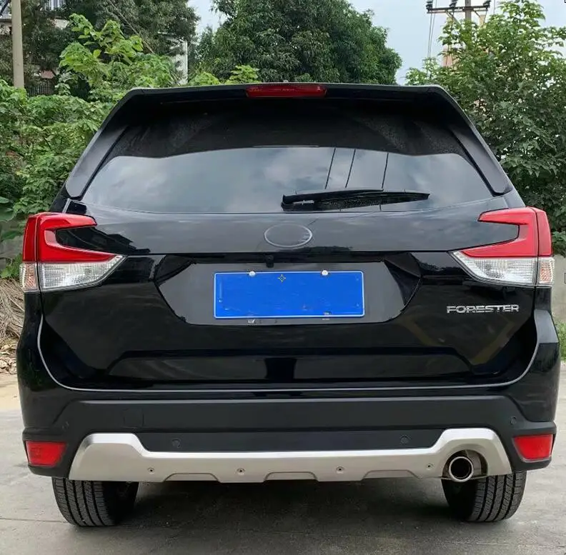 Защитная пластина для переднего бампера из нержавеющей стали для Subaru Forester SK - Цвет: Rear