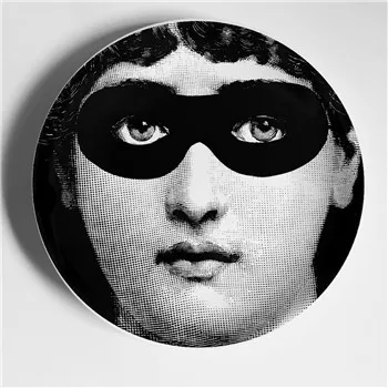 18 Rosenthal Piero fornasetti тарелки Стиль 8 дюймов дома Настенная Декорация плиты бар отеля справочная информация иллюстрации посуды оптом - Цвет: 18