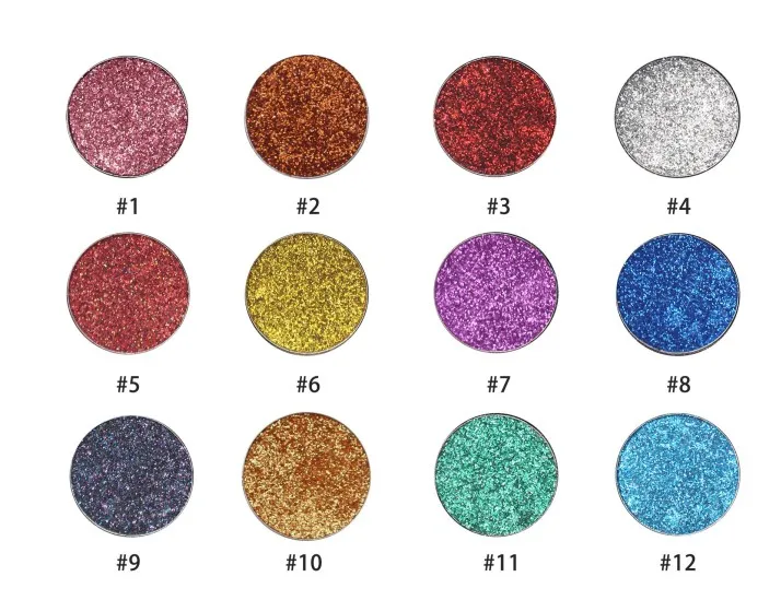 Self-selected 4/9 colors Pressed Glitters Single Eyeshadow Diamond Rainbow Make Up Cosmetic Eye shadow with Magnet Palette |