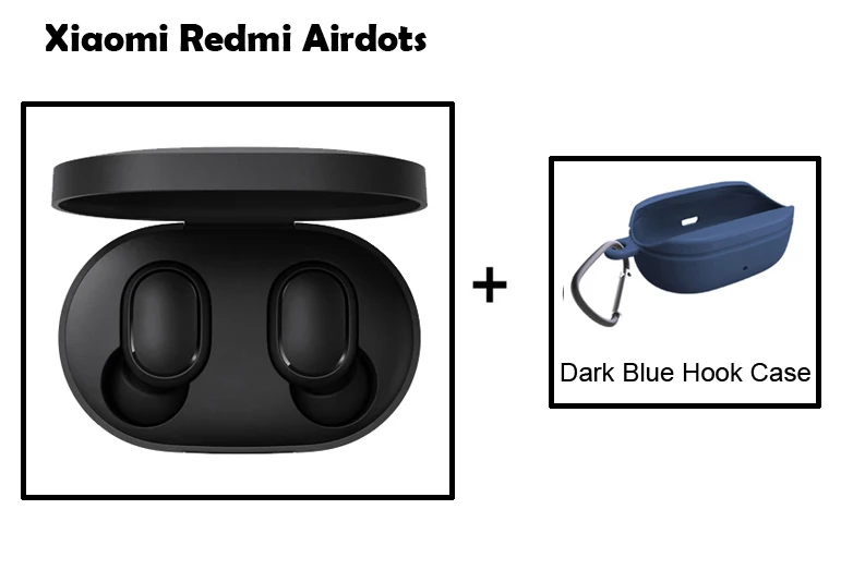 Add hook case DB Быстрая Xiaomi Redmi Airdots TWS Bluetooth 5,0 беспроводные Bluetooth наушники стерео бас наушники - Цвет: Add hook case DB