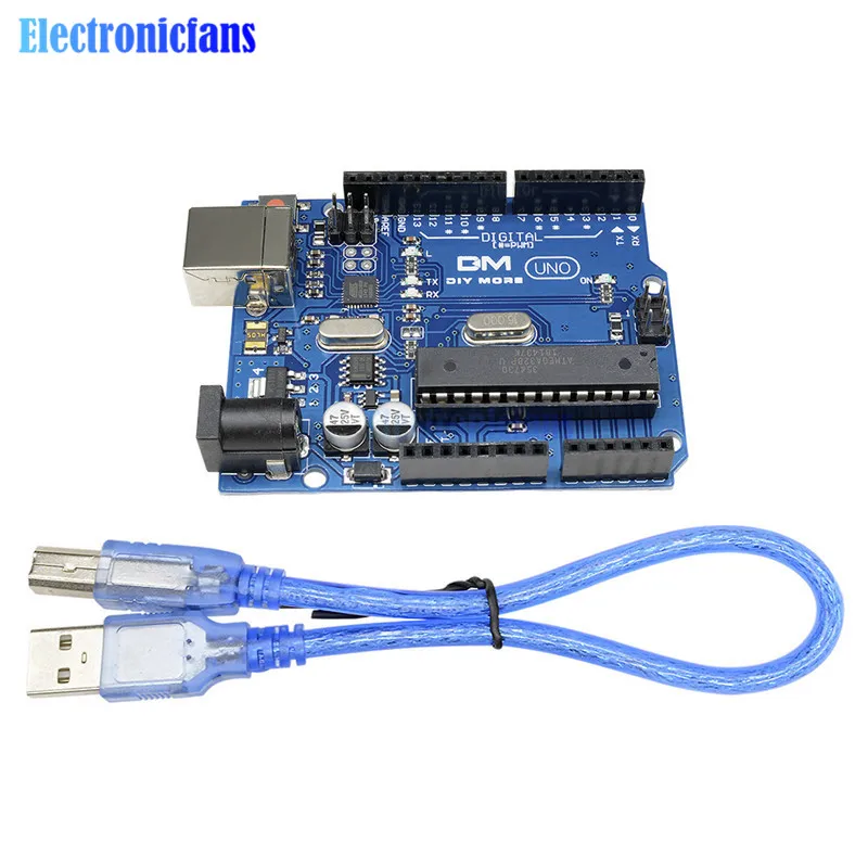 Макетная плата UNO R3 ATmega328P CH340G CH340 микроконтроллер зуммера ATMEGA16U2 3 В 5 в постоянного
