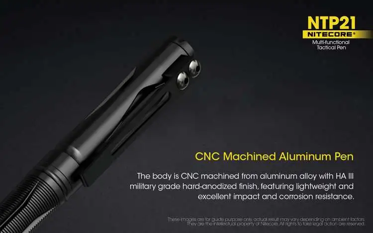 NITECORE NTP21 многофункциональная тактическая ручка легкий стеклянный выключатель портативный инструмент самозащиты алюминиевая ручка из сплава