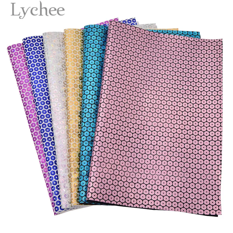 Lychee 21x29 см A4 голограмма блесток искусственная кожа ткань высокое качество