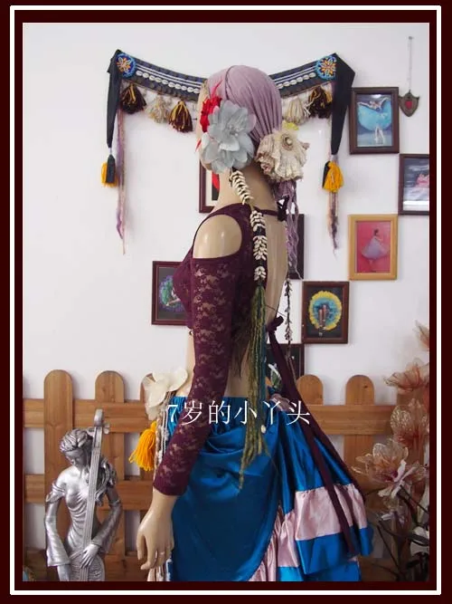 Кружевной топ для танца живота Ats Племенной чоли падения с длинным рукавом DQ43