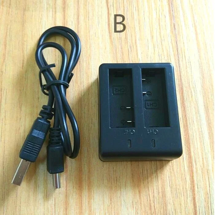 Cable and charger B SOOCOO оригинальные аксессуары 1350/1050 мАч Зарядное устройство литий-ионная батарея для S100 C10 C30 R SJCAM M10 SJ4000 SJ5000X H3 H9 Экшн-камера - Цвет: Cable and charger B