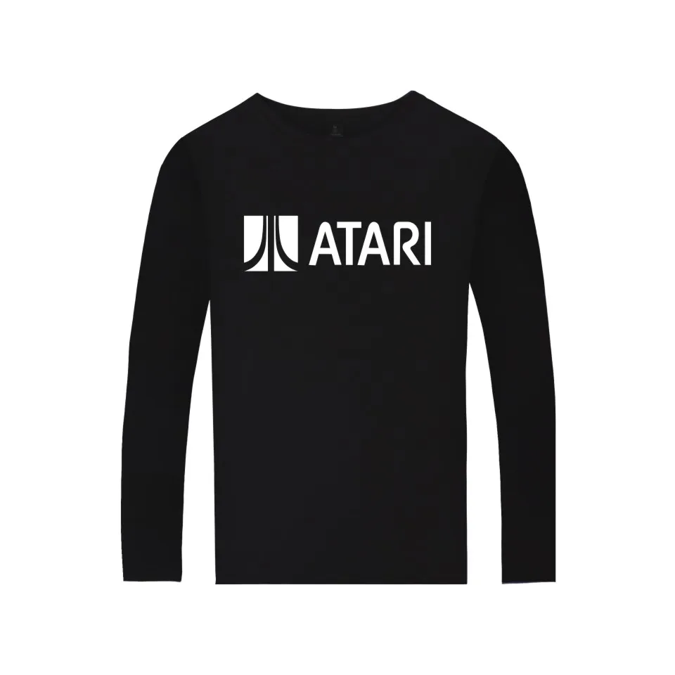 Мужская футболка с длинным рукавом принтом логотипа ATARI | одежда