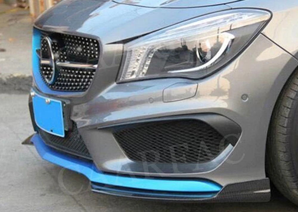 Передний спойлер для губ W117 с красной линией для Benz CLA Class C117 CLA250 CLA260 CLA45- Защита бампера фартуки