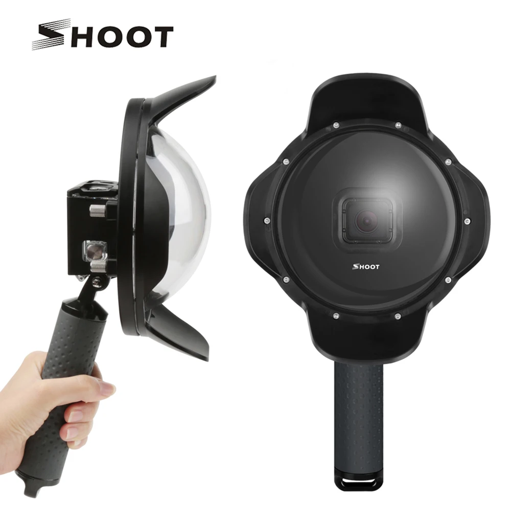 SHOOT подводный купол порт для GoPro Hero 7 6 5 черный водонепроницаемый чехол держатель для камеры Go Pro Hero 6 5 7 аксессуар