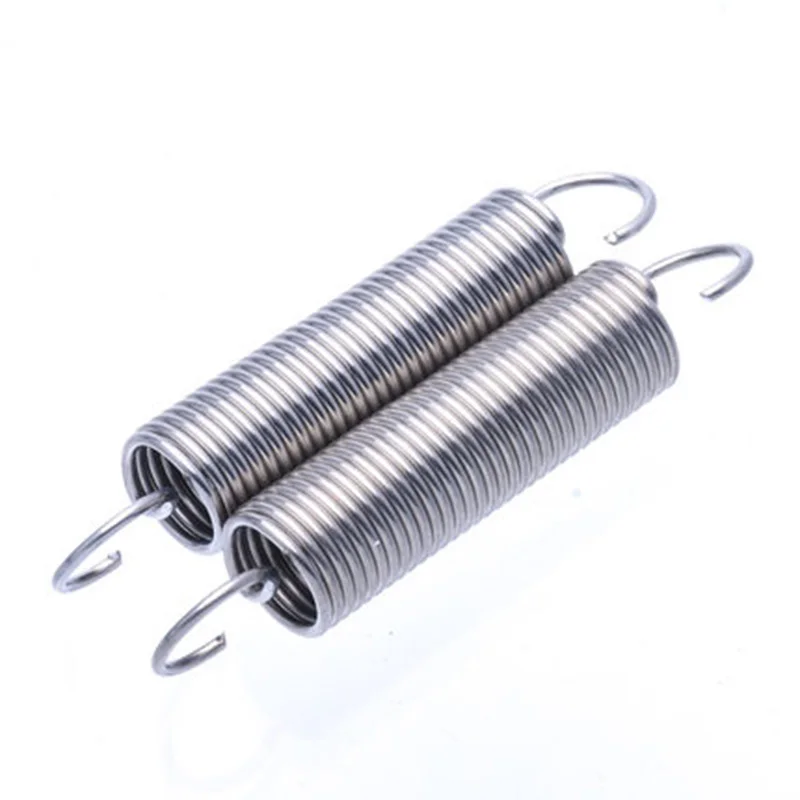 

2pcs 0.8mm Wire diameter Stainless steel Open hooks Tension spring hook springs Outer diameter 6mm 70mm-120mm Length