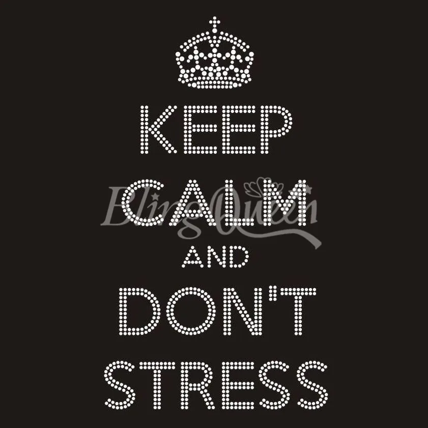 BlingQueen 25 шт./лот корейские стразы переводки дизайн Keep Calm and Don't антистресс|rhinestone