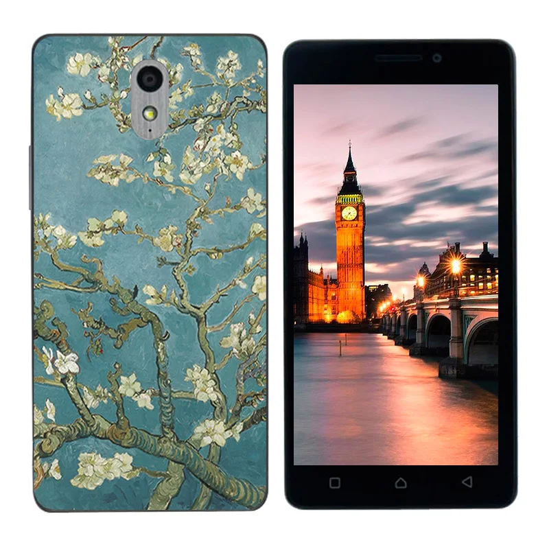 for Lenovo Vibe P1 M Silicon Painted High Quality Cat Landscape Printing TPU Back Case P1M Phone Cover Capa |