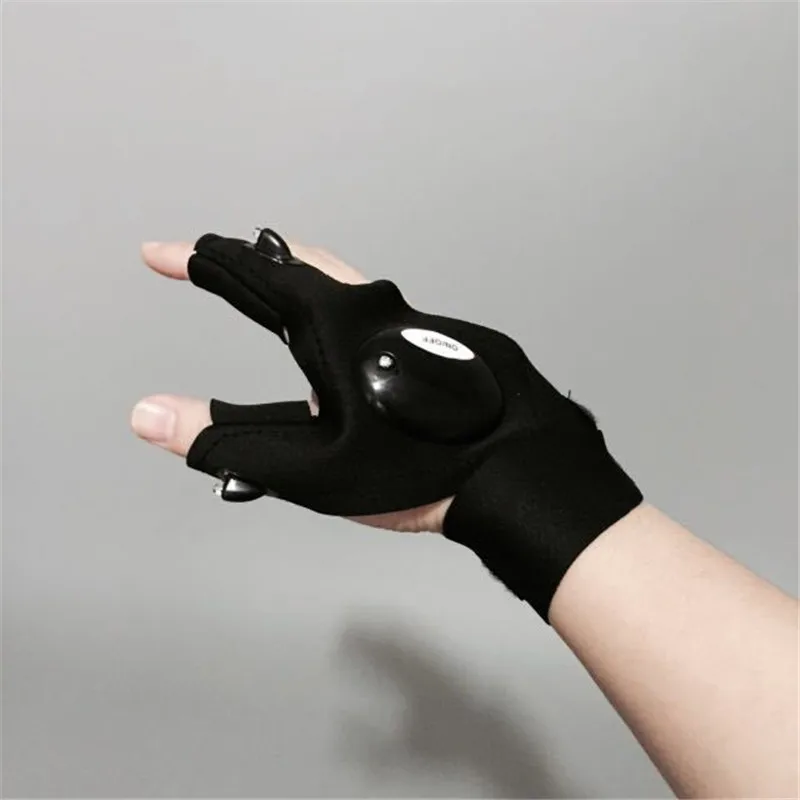 Уличные перчатки без пальцев с светодиодный фонарик факел крышка инструменты