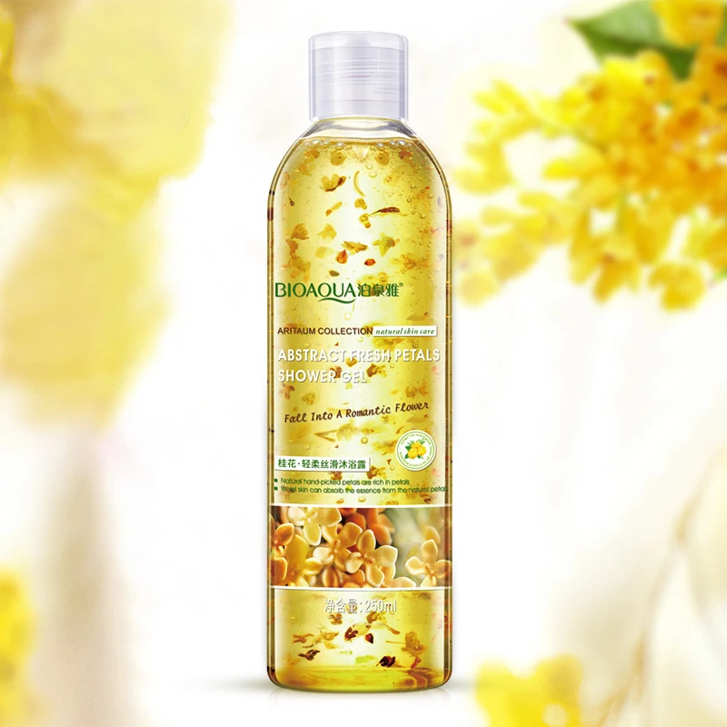 Osmanthus мягкий шелковистый гель для душа для мытья тела отбеливающий кожу увлажняющий стойкий ароматный успокаивающий лепесток масло для душа 250 мл