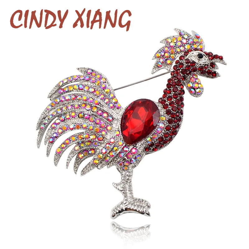 Женская Брошь CINDY XIANG красный цвет стразы броши для борьбы с курочками в китайском