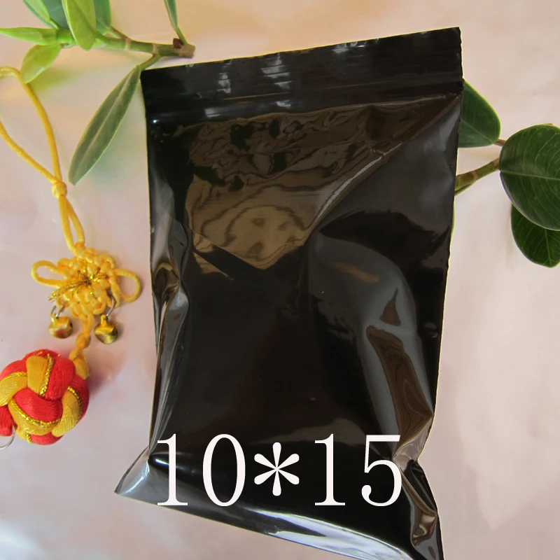 100 шт черные затеняющие мешки на молнии легкие пластиковые Ziplock Сумки для