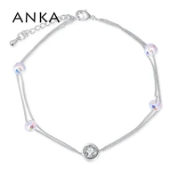 anka barefoot round charm anklet fashion jewelry new crystal anklets for woman main stone crystals from austria 132881