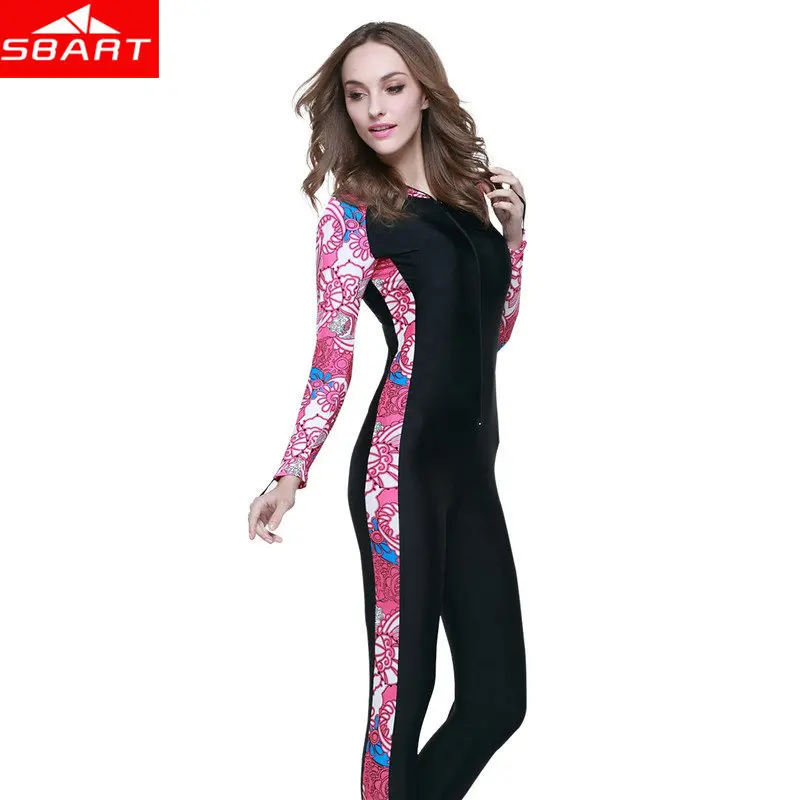 Женский гидрокостюм для подводного плавания BART яркий с длинными рукавами