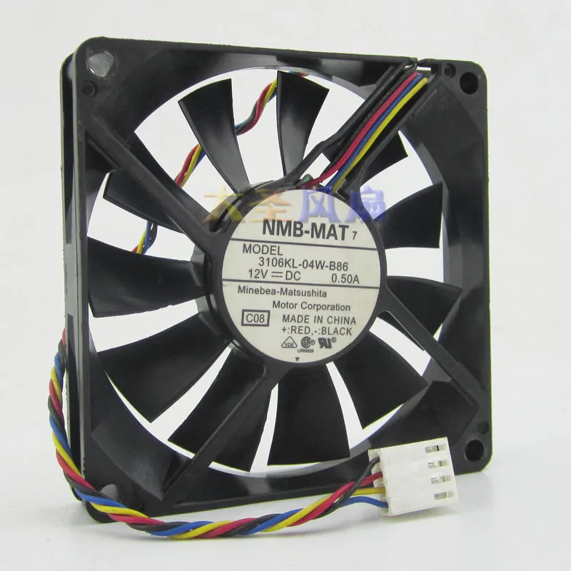 

Original for NMB 8015 12V 0.50A 3106KL-04W-B86 8CM PWM cooling fan speed control