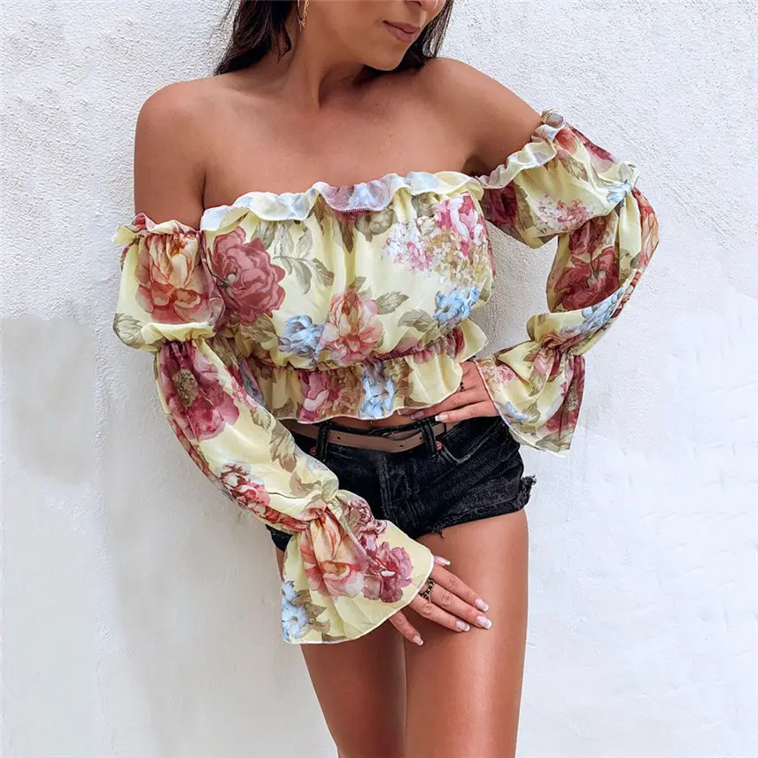 Новые модные повседневные сексуальные женские топы с открытыми плечами и