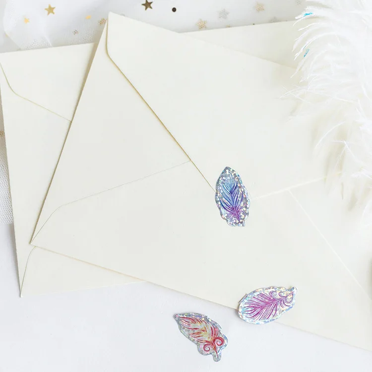 

100PCS New Lovely Light Feather Children Stationery For DIY Albums Scrapbooking Diary Decoration Cartoon Depicting Stickers