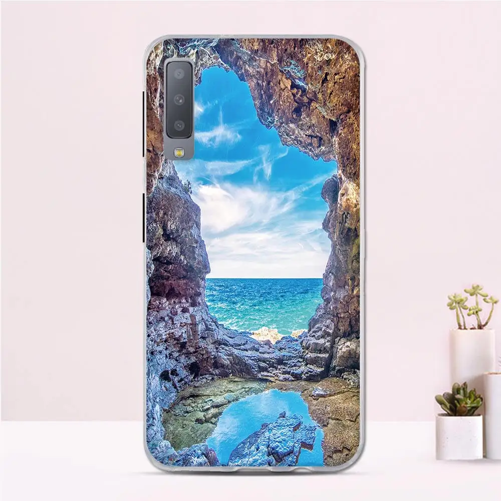 Мягкий чехол из ТПУ для Samsung Galaxy A7 2018 с мультяшным рисунком A750 силиконовый a7 A750F |