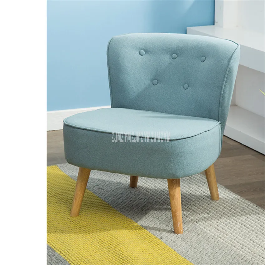 blue linen cotton Скандинавский ленивый диван кресло балкон Досуг спальня гостиная стул квартира лен хлопок гостиная один угловой диван - Цвет: blue linen cotton