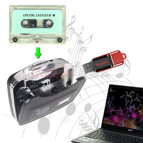 EZCAP USB Кассетный MP3 конвертер плеер персональный USB Walkman плеер для преобразования ленты музыки в MP3 сохраненный USB флеш-накопитель
