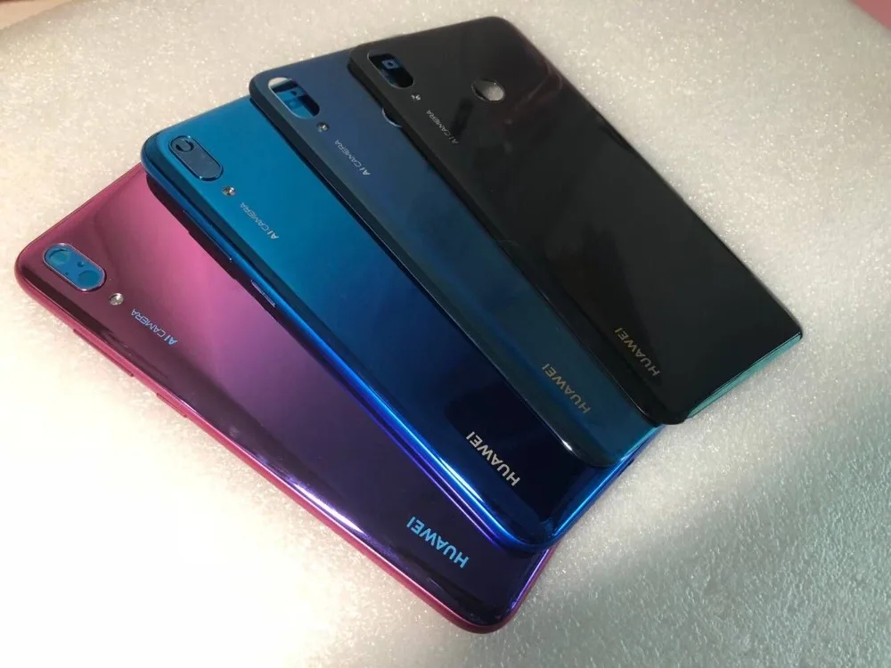 Чехол для huawei Y9 /Enjoy 9 plus, задняя крышка для батареи, чехол с боковой кнопкой питания, стеклянная линза для камеры, задний корпус