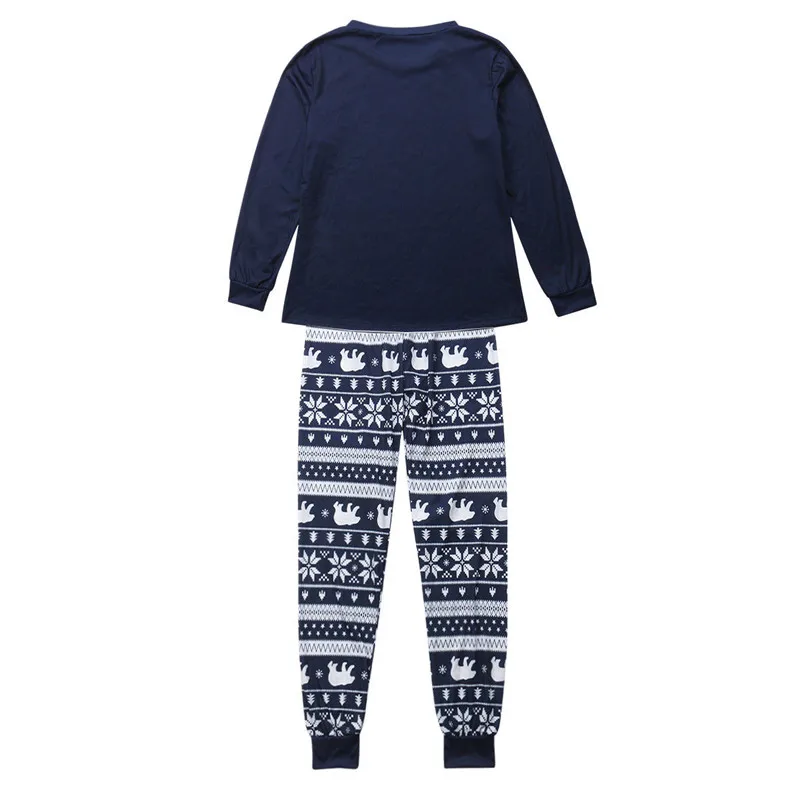 Autumn Winter Family Matching Outfits Dad Mom Kid Baby Christmas Nightwear Sleepwear Pajamas Casual Loose Plus Size Clothing Set | Мать и