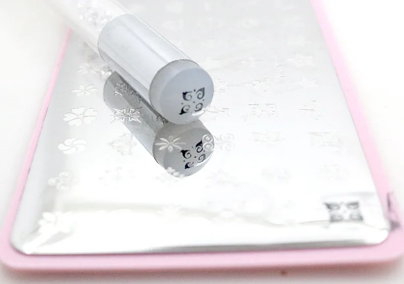 NEW Double Nail Art Brush Dizzy Dye Pen Replaceable Sponge Head Washable Nails Transfer Printing Template Tools | Красота и здоровье