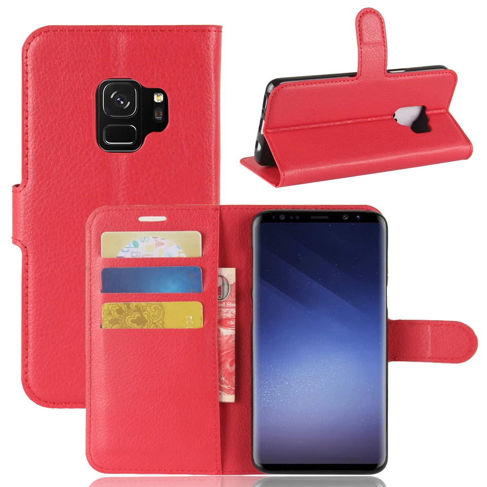 Мобильный Телефонные Чехлы для Galaxy S9 случае раскладушка флип PU покрытие края