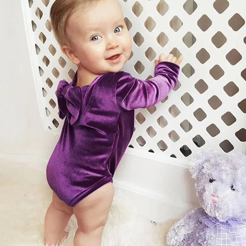 AZ1879 purple Детские комбинезоны; одежда для малышей с милыми заячьими ушками; хлопковые однотонные Комбинезоны для маленьких мальчиков; костюм с героями мультфильмов - Цвет: AZ1879 purple