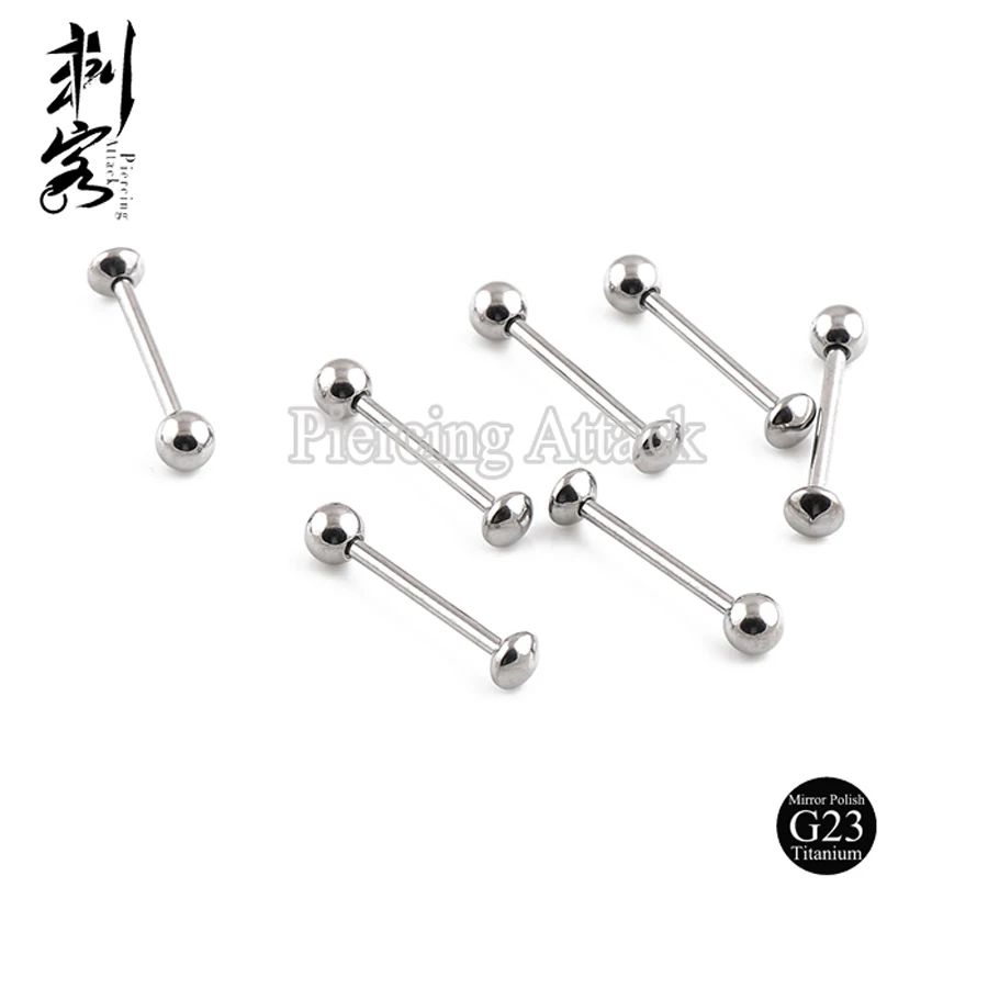 Высокополированные серьги гвоздики G23 титановые Украшения для тела 14 калибр