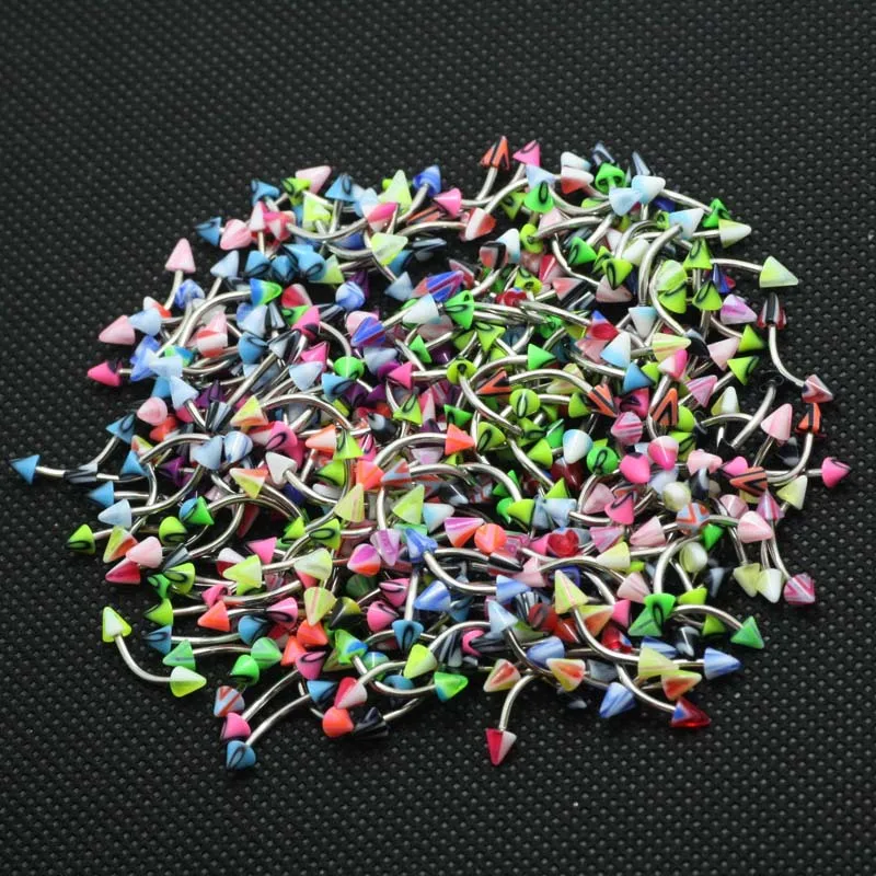 УФ акриловое кольцо для бровей 50 шт. разные цвета|eyebrow ring|body piercing jewelrybody jewelry wholesale |