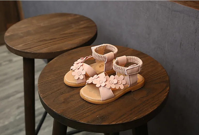 Children Shoes Summer Kids Sandals Lovely Flower Shoes Fashion Girl Sandals Magic Toddler Baby Shoes For Kiads