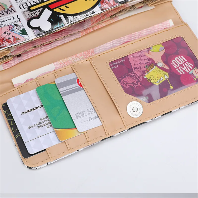 

Cartoon One Piece Long Women Men Wallet Monkey D Luffy Purse Card Holders Students Clutch Bag Gift