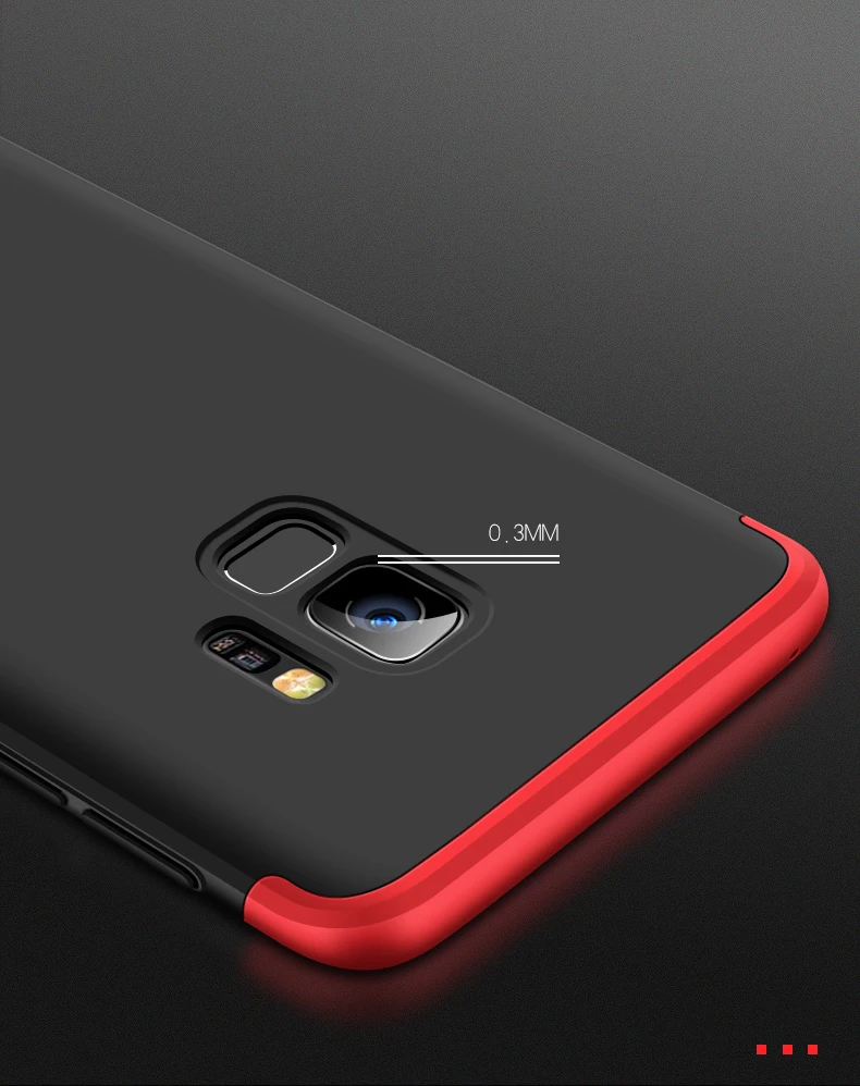 Роскошные полная защита 360 PC чехол для смартфона samsung Galaxy S6 S7 край S8 S9 плюс