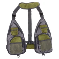 muti functional fly fishing vest adjustable quick drying mesh vest chest bag