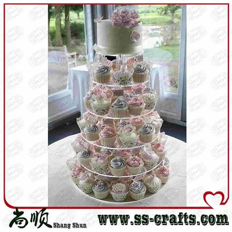 

Factory Wholesale 6 tier Acrylic Cupcake Stand ,Plexiglass Cake Display party decoration