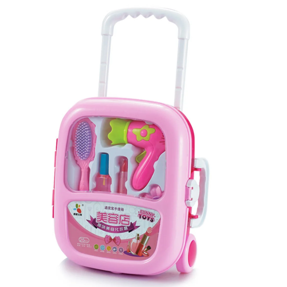 

Makeup Set Kids Baby Girls Preschool Kid Beauty Fashion Toys Cosmetics Kit Pretend Play Toys Game Portable Trolley Case for Girl