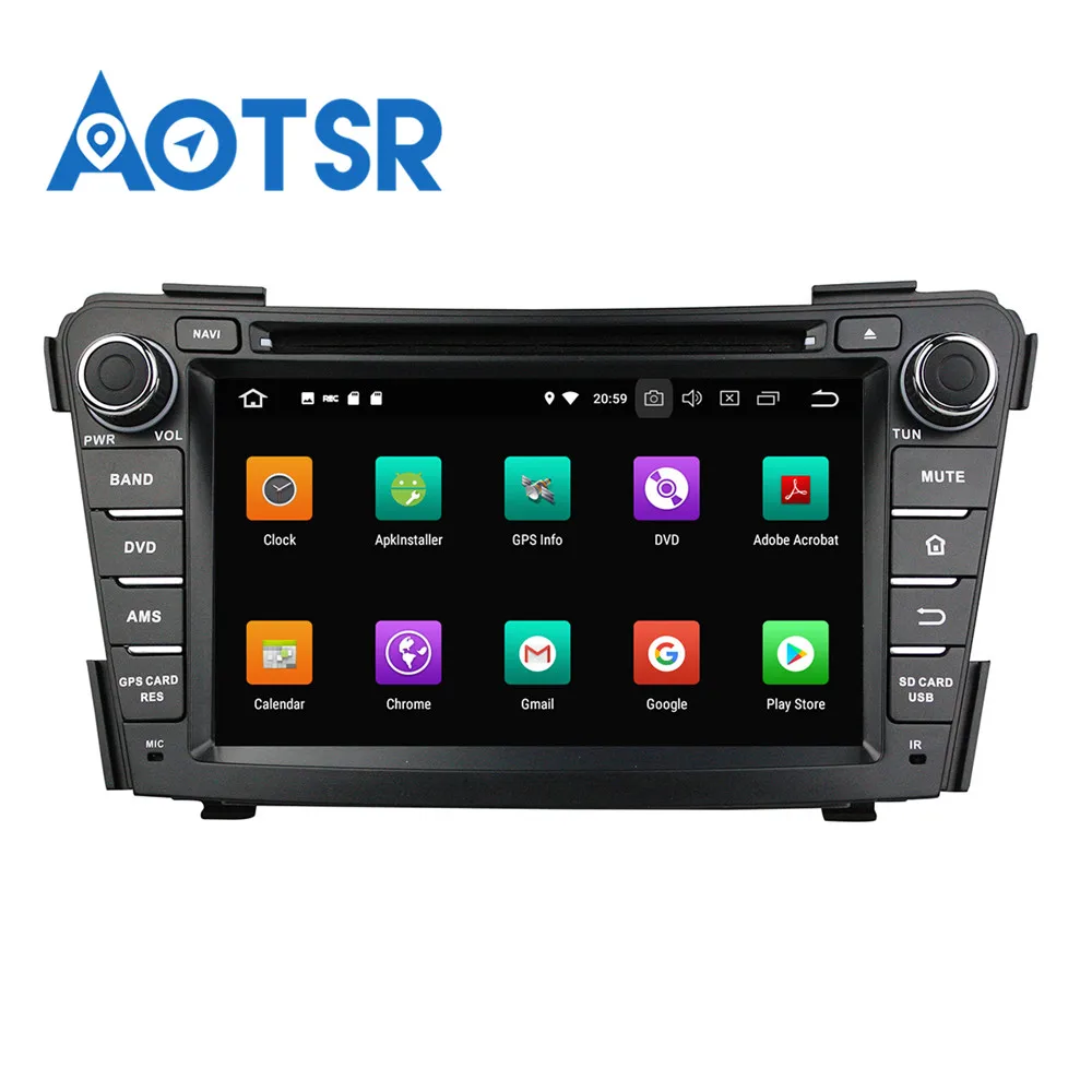 Восьмиядерный Android 9,0 ram 4GB rom 64GB радио автомобильный dvd-плеер gps навигация для HYUNDAI I40 2011- gps карта стерео IP