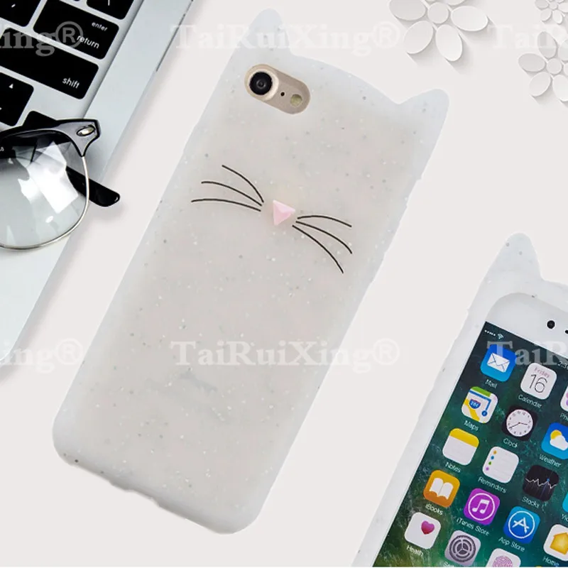 Hot sales! 3D Cute Cat Phone Silicone soft Case Cover For Apple iPhone 6 Plus 6S s 5.5&quot Cases Gel Shell |