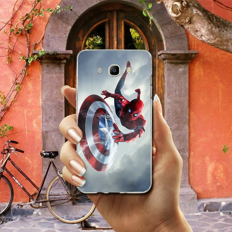 Photo 3 Для Samsung Galaxy J1 J2 J3 J4 J6 J5 J7 J8 A3 A5 A7 чехол мягкий, ТПУ Силиконовые чехлы для телефонов с изображением Человека-паука светящийся костюм - Цвет: Photo 3