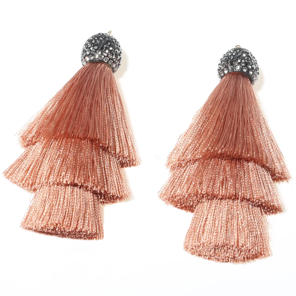 GUFEATHER L190 7.9cm jewelry accessories parts making hand made silk tassel overlapping diy | Украшения и аксессуары