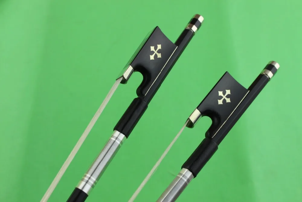 

New black Carbon fiber violin bow 4/4 Professional bow Ebony Frog very nice