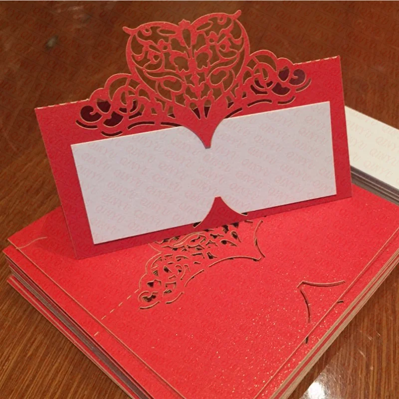 50Pcs Laser Cut Table Names Card Place Name Wedding Seat For Party Anniversary Celebration Supplies 5zSH871 | Дом и сад