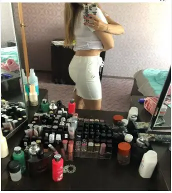 Summer White Jeans Skirts Womens Elastic Waist Back Split Pencil Skirts Cotton Natural Waist Above Knee Denim Skirts 9323