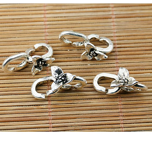 

20pcs tibetan silver tone flower connector design EF1591