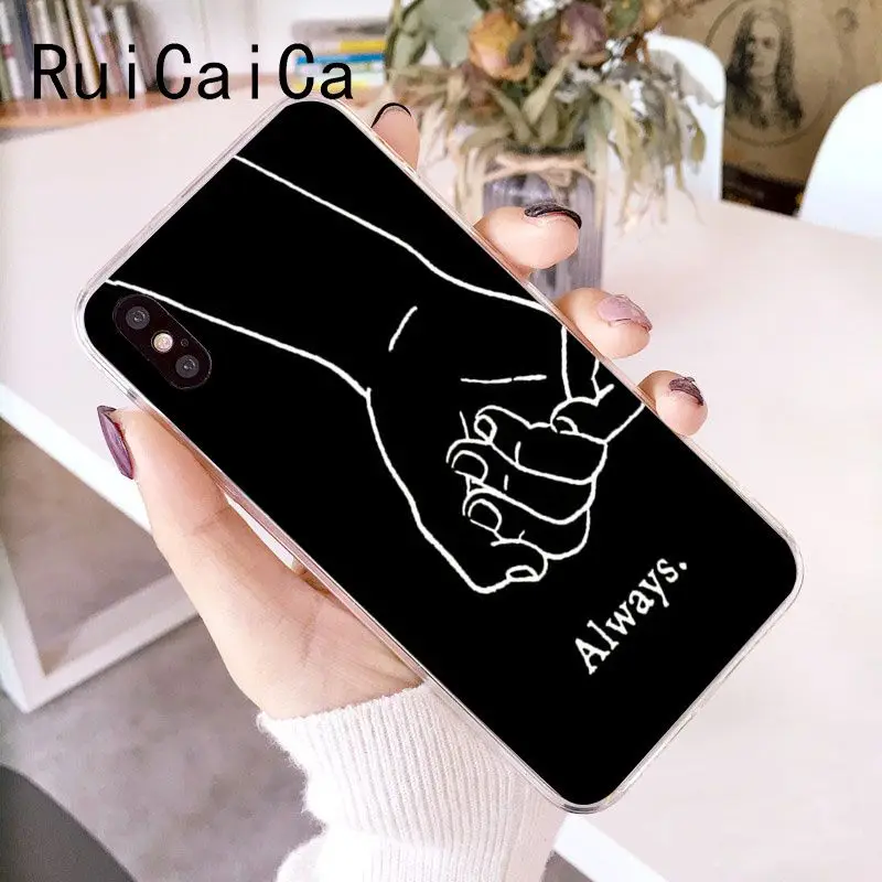 Чехол для телефона RuiCaiCa best friend forever lovers мягкий резиновый чехол из ТПУ iPhone 8 7 6 6S Plus X