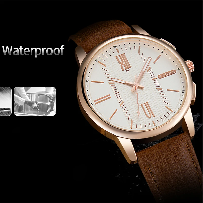 

YAZOLE New wristwatch Male Luxury Brand Fashion Leather Band Analog Quartz Clock Business Mens Watches Relogio Masculino 2019